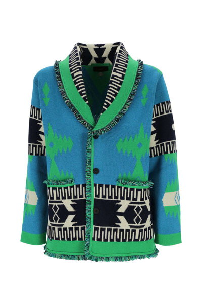 Shop Alanui Sweaters In Blue Green Flas