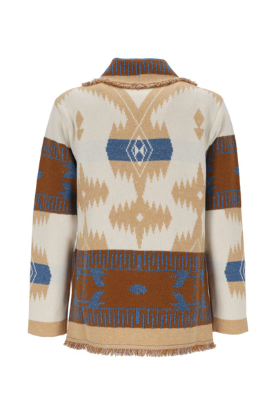 Shop Alanui Sweaters In Blue Lago