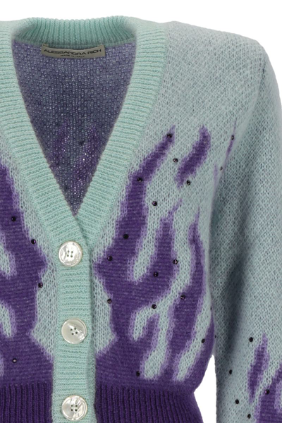 Shop Alessandra Rich Sweaters In Mint Violet