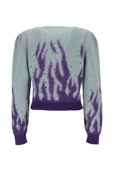 Shop Alessandra Rich Sweaters In Mint Violet