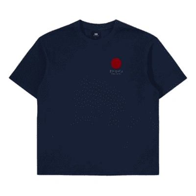 Shop Edwin Maritime Blue Japanese Sun Supply Short Sleeved T Shirt