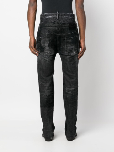 Dsquared2 Dsquared Black Stretch Denim Skater Jeans In Black