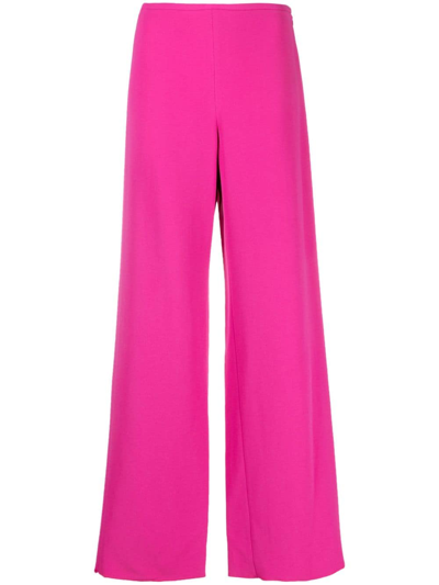 Shop Emporio Armani High-waisted Palazzo Pants In 粉色