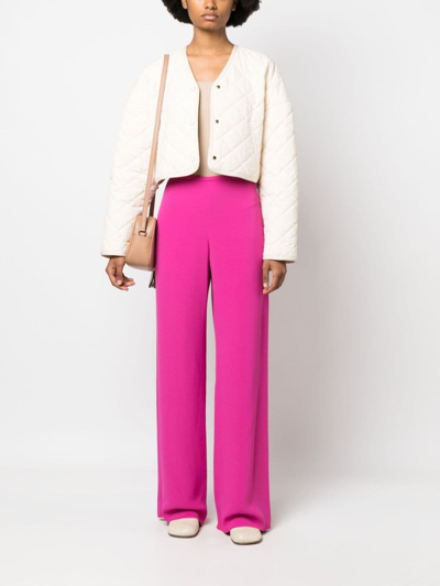 Emporio Armani Palazzo Trousers In 粉色