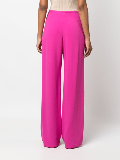 Shop Emporio Armani High-waisted Palazzo Pants In 粉色
