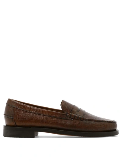 Shop Sebago "classic Dan Tumbled" Loafers In Brown