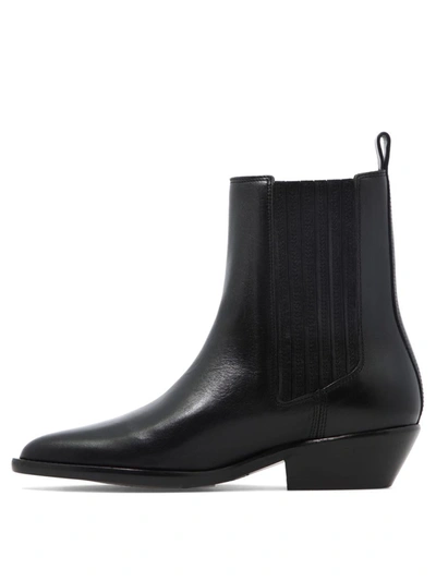 Shop Isabel Marant "delena" Ankle Boots In Black