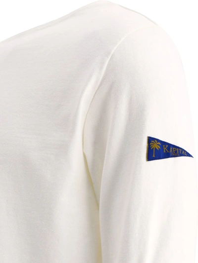 Shop Kapital "elbow-rip" T-shirt In White