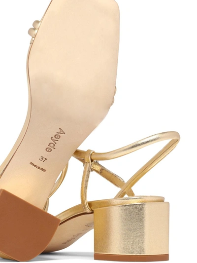 Shop Aeyde "estelle" Sandals In Gold