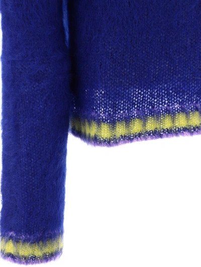 Shop Marni "fuzzy Wuzzy Mohair" Sweater In Blue