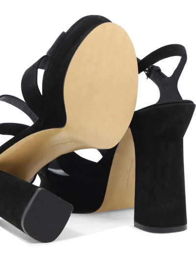 Shop Ferragamo "sonya" Sandals In Black