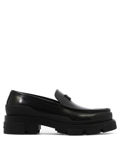 Shop Givenchy "terra" Loafers In Black