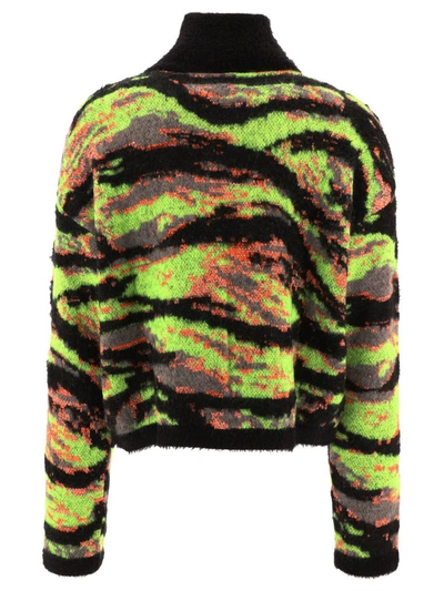 Shop Erl "tiger" Sweater In Black