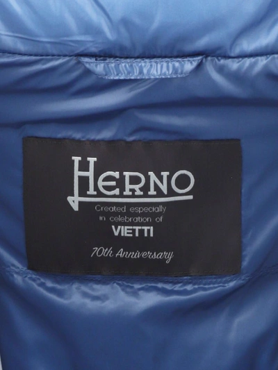 Shop Herno "ultralight Vietti 70th Anniversary" Down Jacket In Blue