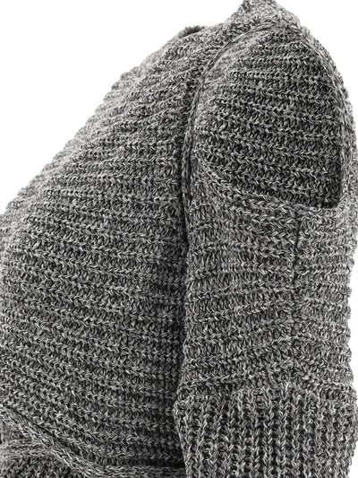 Shop Ottolinger "wrap Knit" Sweater In Grey