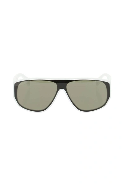 Shop Alexander Mcqueen Graffiti Mask Sunglasses In White