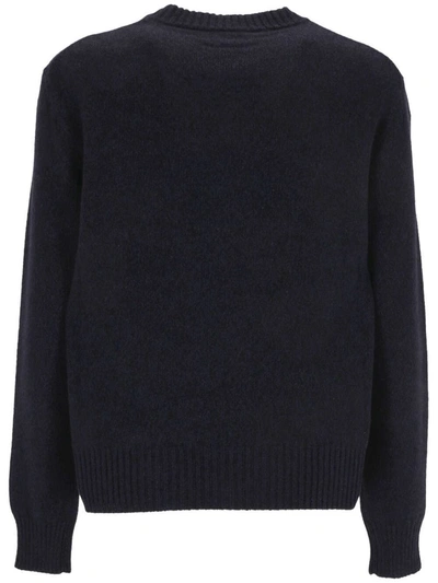 Shop Ami Alexandre Mattiussi Ami Sweaters In Blue