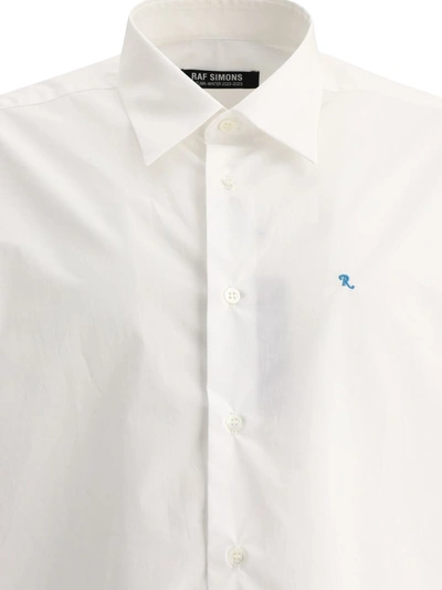 Shop Raf Simons Classic Shirt With Embroidery In White