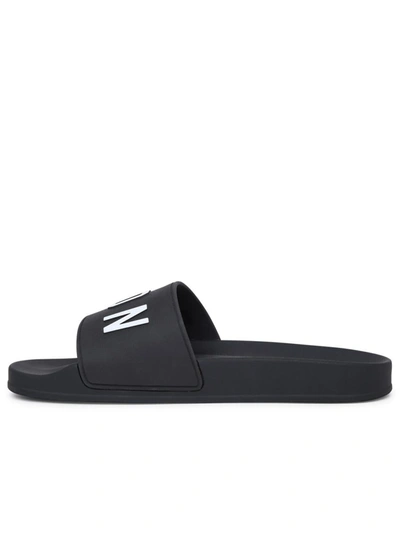 Shop Dsquared2 Icon Black Rubber Slippers