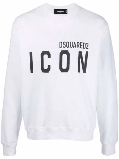 Shop Dsquared2 Icon Logo Sweater In White