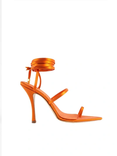 Shop Ilio Smeraldo High Heel Sandals In Orange