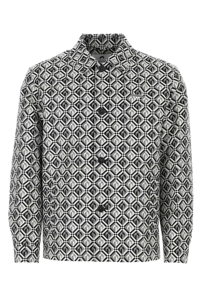 Marine Serre Black & White Moon Diamant Jacket In Printed
