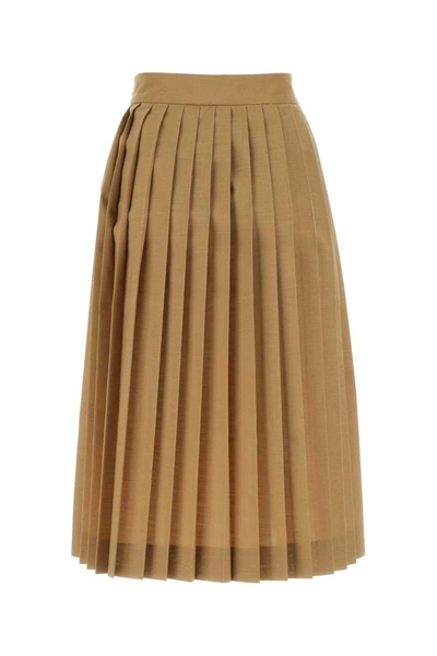Shop Quira Skirts In Beige O Tan