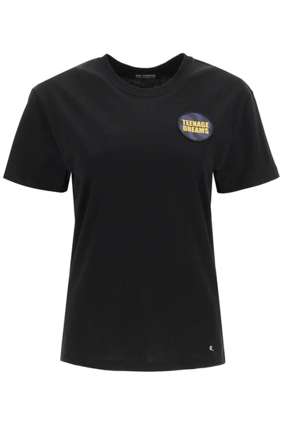 Raf Simons Patch-detail Cotton T-shirt In Black | ModeSens