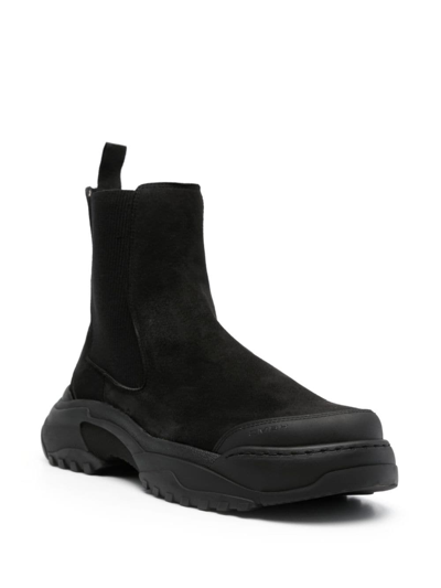 Shop Gmbh Faux-suede Chelsea Boots In Black