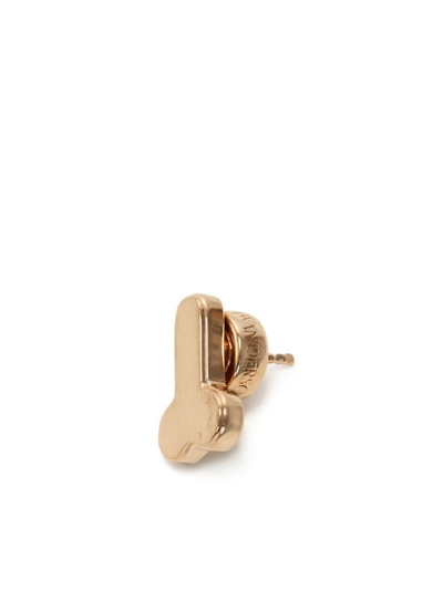 Shop Jw Anderson Polished-finish Single Earring In Gold