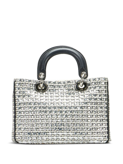 Pre-owned Dior Lady  Embellished Tote Bag In Silver