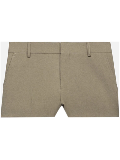 Shop Ami Alexandre Mattiussi Tailored-cut Wool Shorts In Neutrals