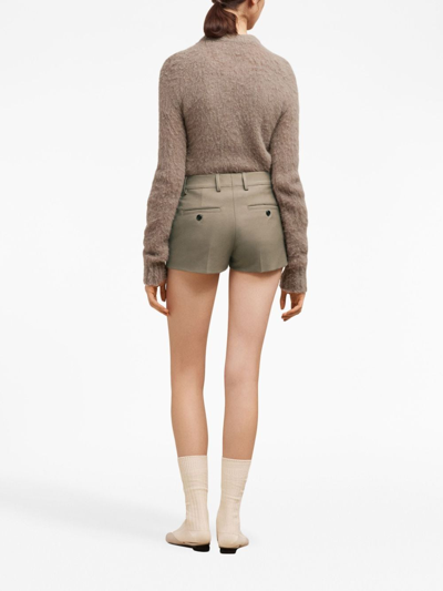 Ami Alexandre Mattiussi Tailored-cut Wool Shorts In Neutrals