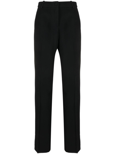 Shop Federica Tosi Mid-waist Tailored Trousers In Black