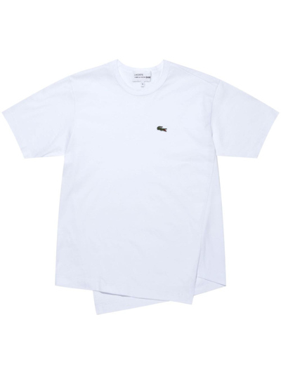 Shop Comme Des Garçons Shirt X Lacoste Asymmetric T-shirt In White