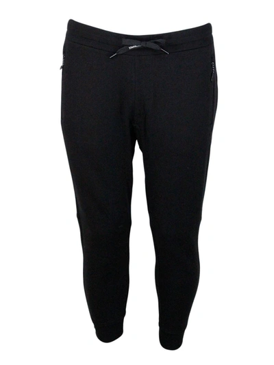 Shop Armani Exchange Trousers In Black