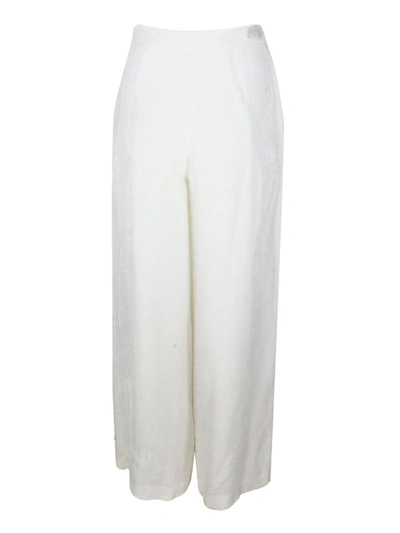 Shop Fabiana Filippi Trousers In Ivory
