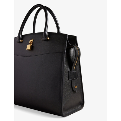 Shop Ted Baker Black Richmon Leather Shoulder Bag