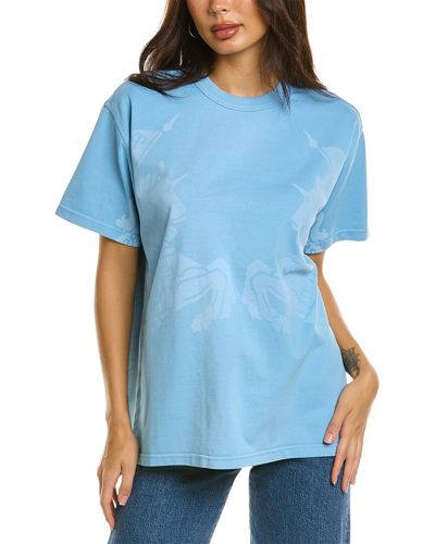 Shop Burberry Oversized T-shirt In Blue