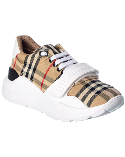 Shop Burberry Vintage Check Sneaker In Beige