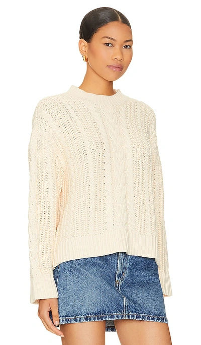 Shop Tularosa Dorinda Cable Sweater In Cream