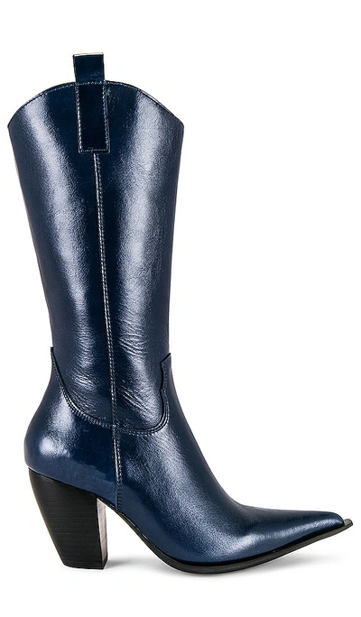 Shop Jeffrey Campbell Reckon Boots In Navy