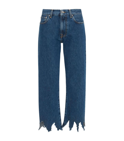 Shop Jw Anderson Cropped Flared Jeans In Blue