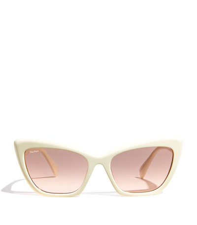 Shop Max Mara Cat-eye Sunglasses In White