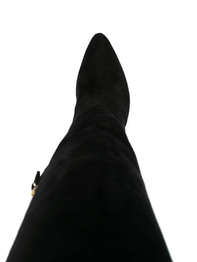 Shop Aquazzura Liaison 105mm Thigh-high Boots In Black