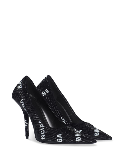 Shop Balenciaga Square Knife 110mm Leather Pumps In Schwarz