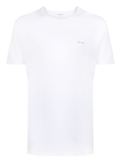 Shop Paul Smith Cotton T-shirts (pack Of Five) In Weiss