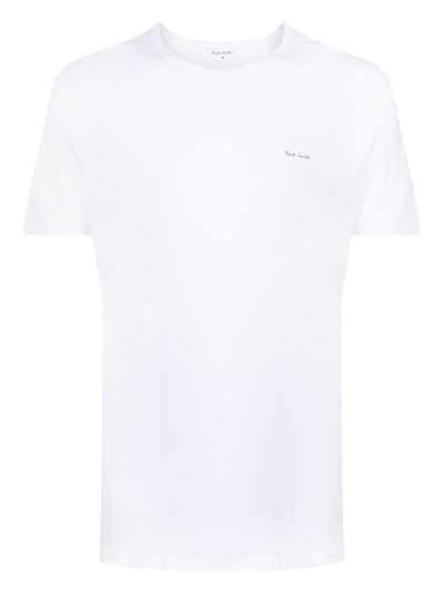 Paul Smith Pack Of Three Cotton-jersey Pyjama T-shirts In Weiss