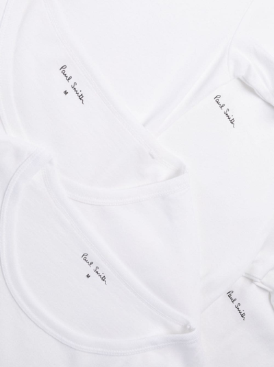 Paul Smith Pack Of Three Cotton-jersey Pyjama T-shirts In Weiss