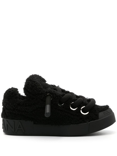 Dolce & Gabbana Woman Sneakers Black Size 7 Textile Fibers In Black